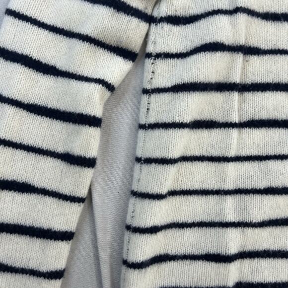 Rag & Bone Striped Lambswool Sam Sweater Pullover Ivory Navy Size XS - Picture 2 of 12